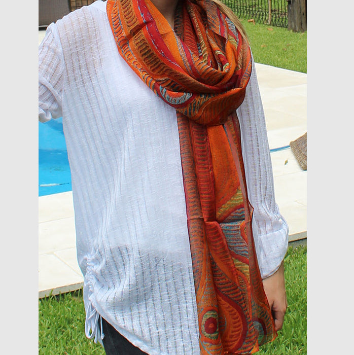 Koyiyoong Silk Scarf - Saretta Art & Design