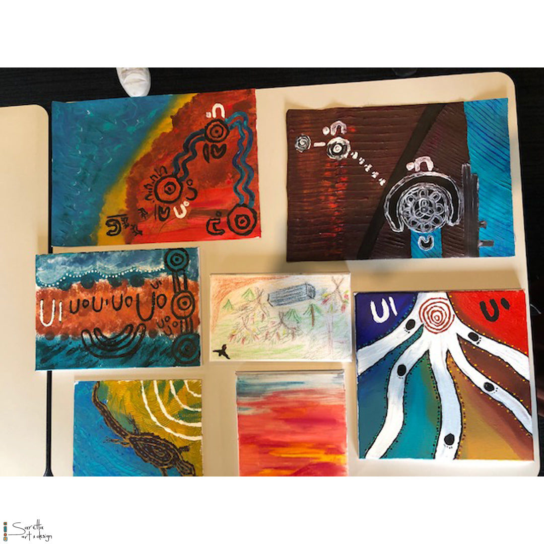 Burbuga Mura - Rising Path Mural for Laing O'Rourke - Saretta Art & Design