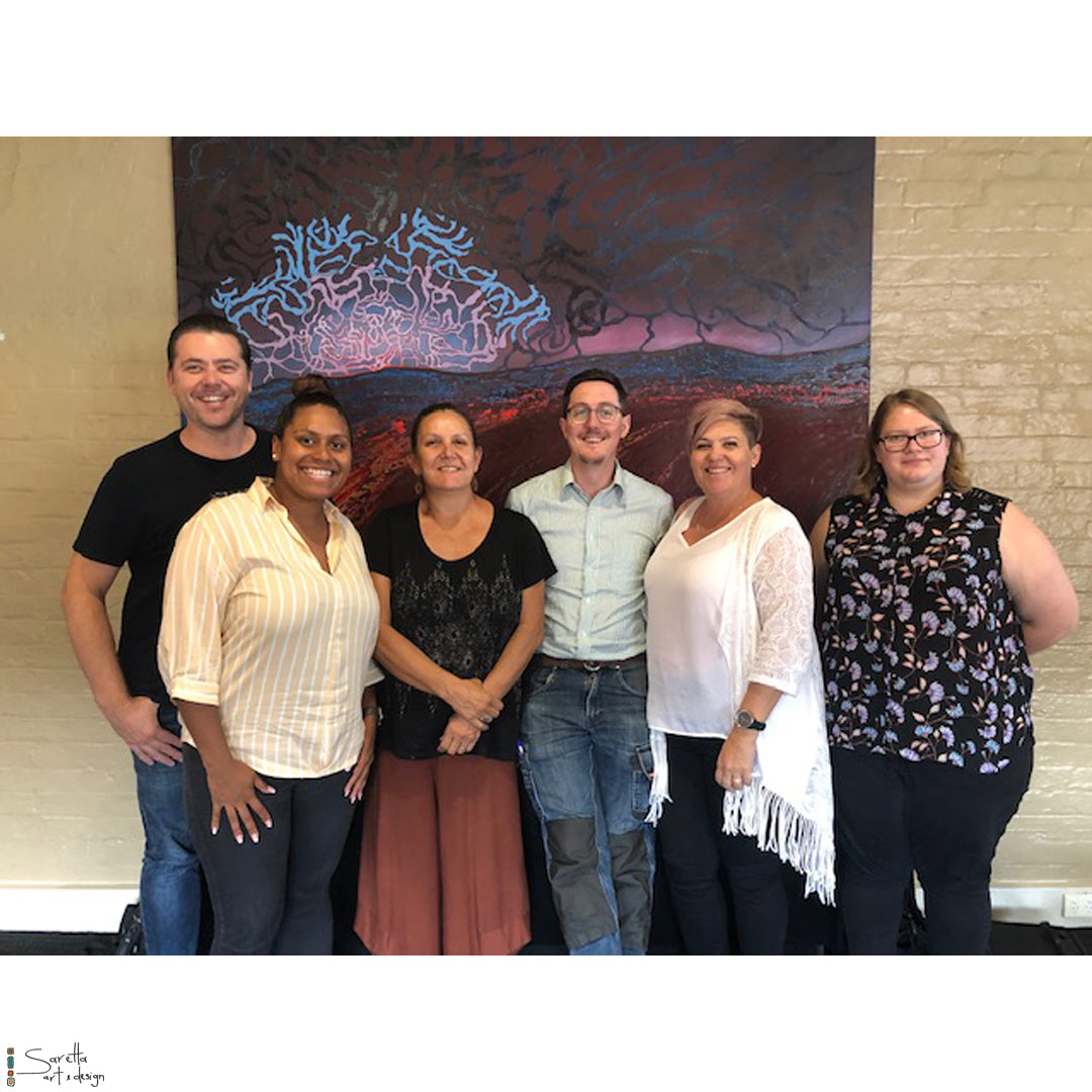 Burbuga Mura - Rising Path Mural for Laing O'Rourke - Saretta Art & Design