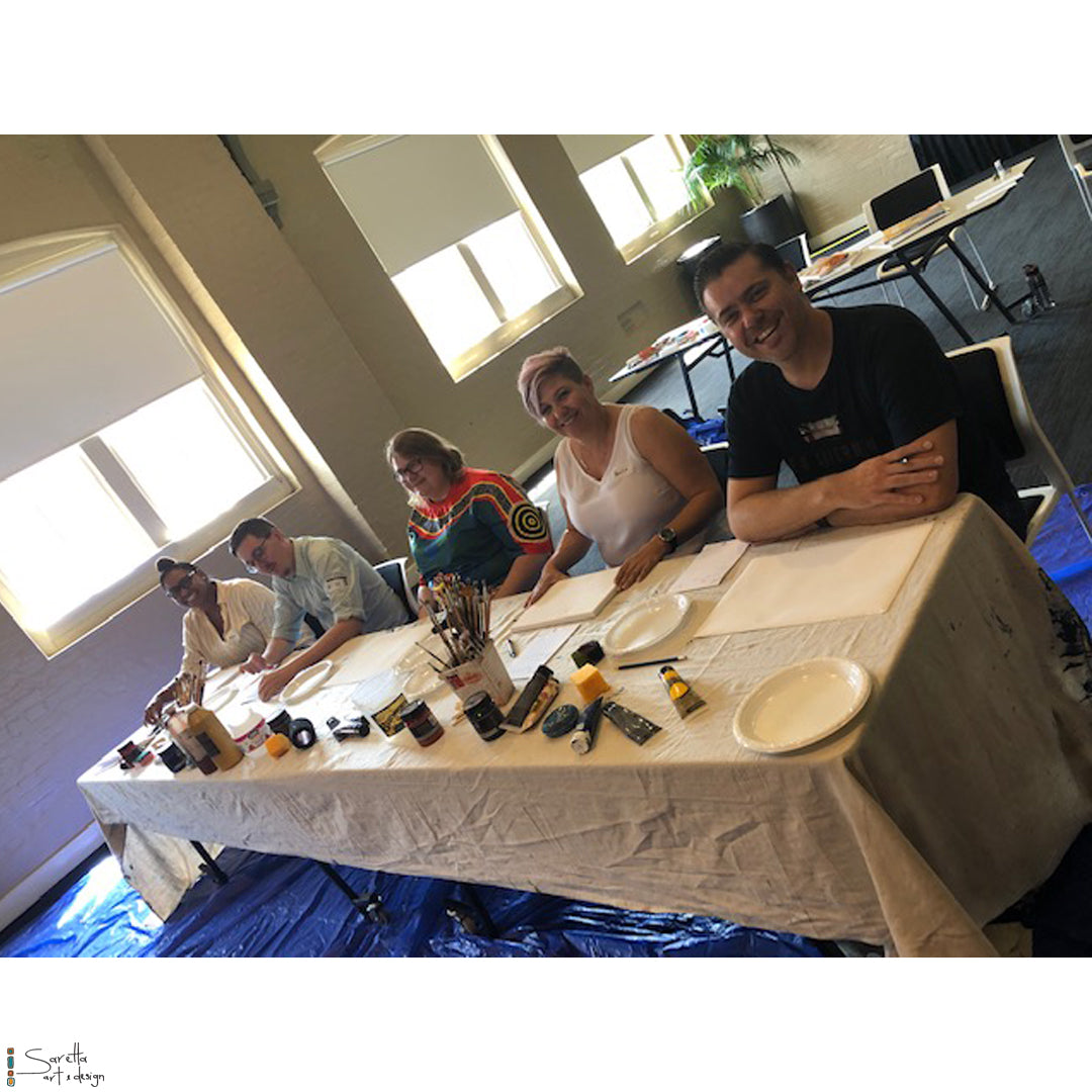 Burbuga Mura - Rising Path Mural for Laing O'Rourke - Saretta Art & Design