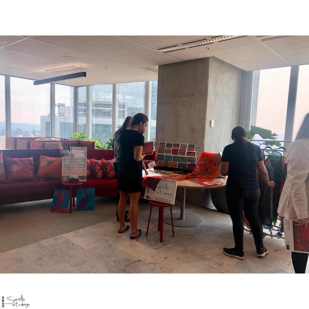 Burbuga Mura - Rising Path Mural for Laing O'Rourke - Saretta Art & Design