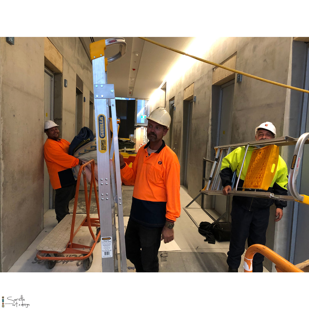 Burbuga Mura - Rising Path Mural for Laing O'Rourke - Saretta Art & Design