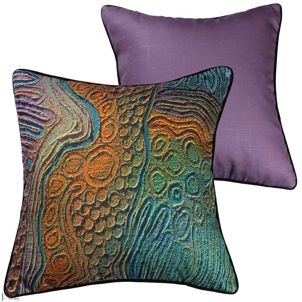 Cushion Cover - Ngaliinba Parai – Shared Country - Saretta Art & Design