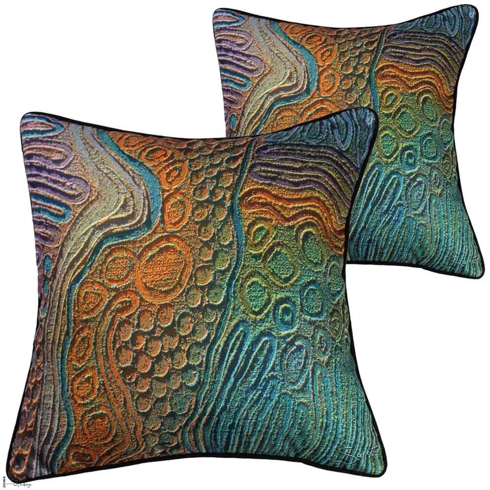 Cushion Cover - Ngaliinba Parai – Shared Country - Saretta Art & Design