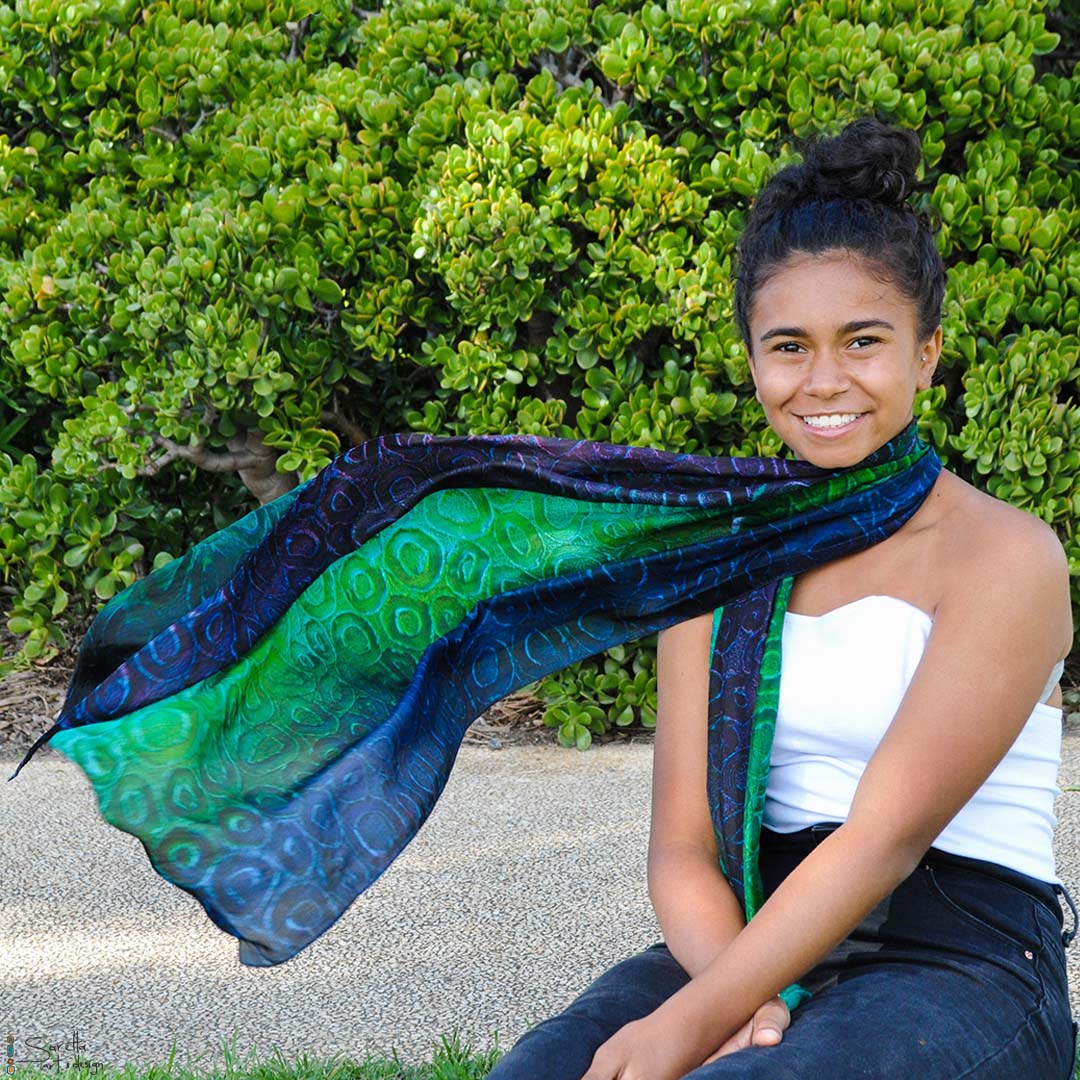 Ngeyran Saltwater Silk Scarf - Saretta Art & Design