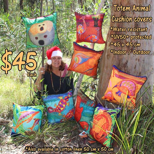 Cushion Cover - Totem Mowane Kangaroo - Saretta Art & Design