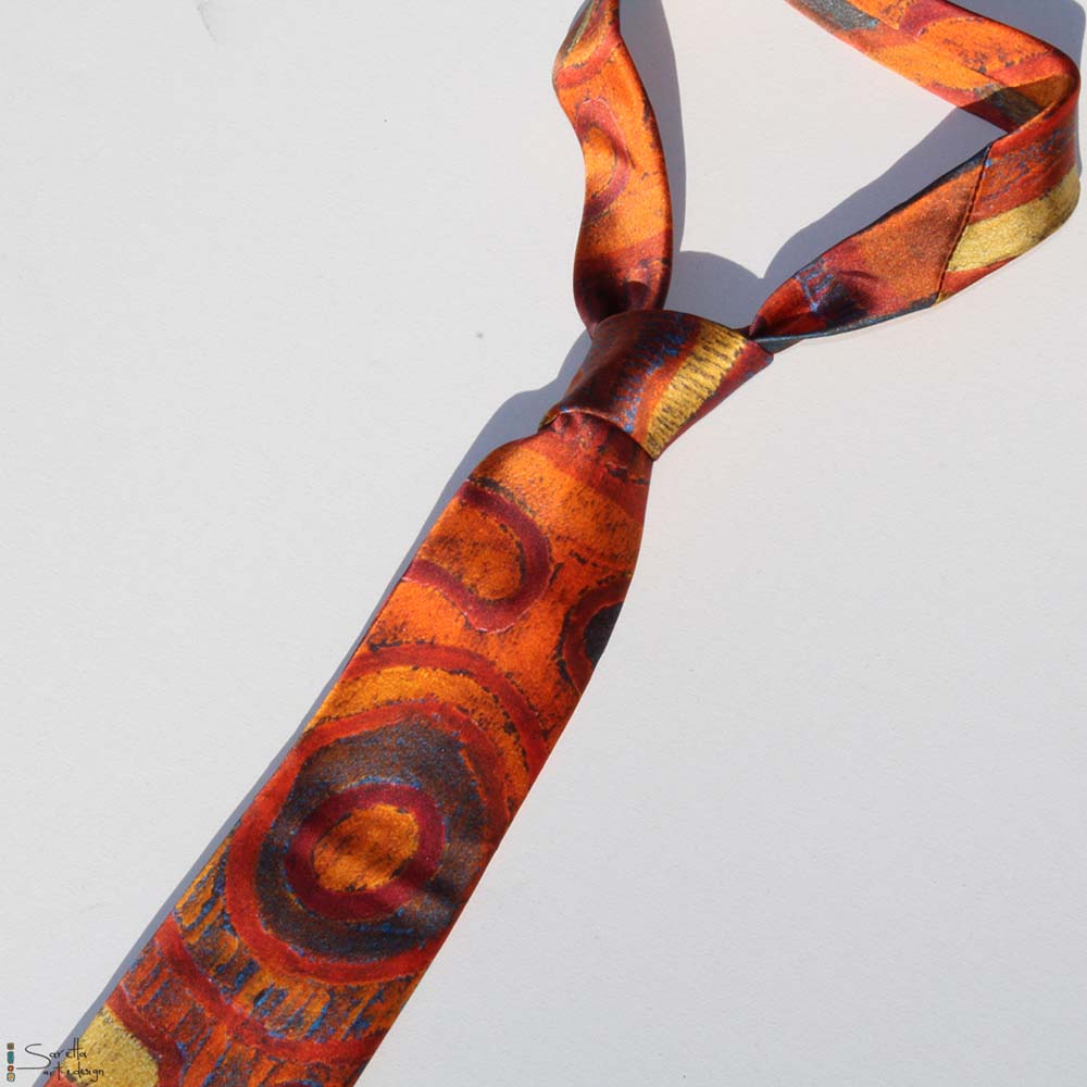 Men's Tie - Poorubang - Bora Ground - Saretta Art & Design