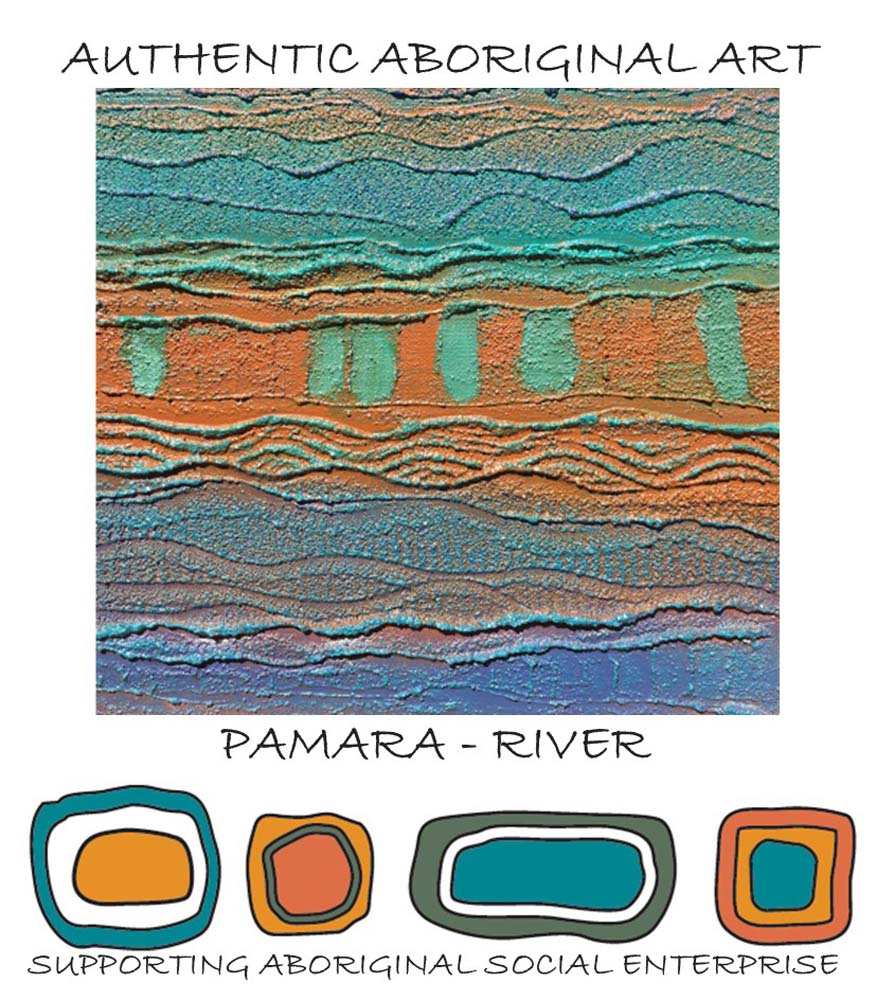 Men's Silk Ties - Pamara - River - Saretta Art & Design