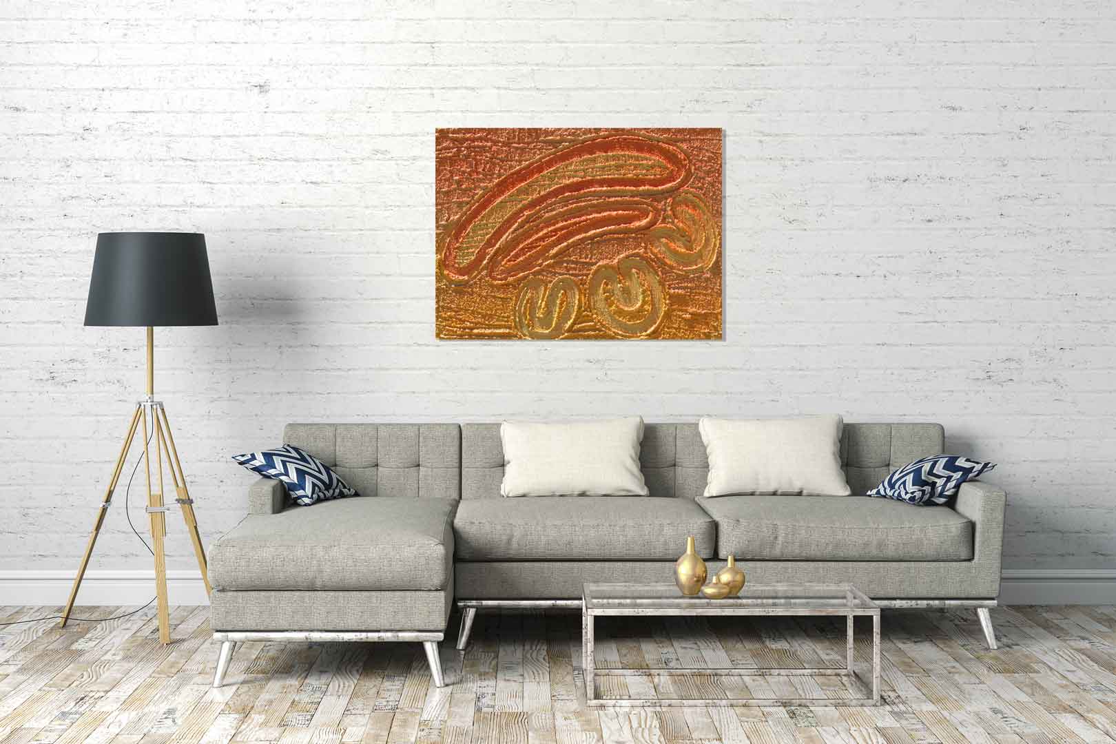 insitu of Canvas Print Ngoarokaleyn - Female Elder (teacher) by Saretta Fielding