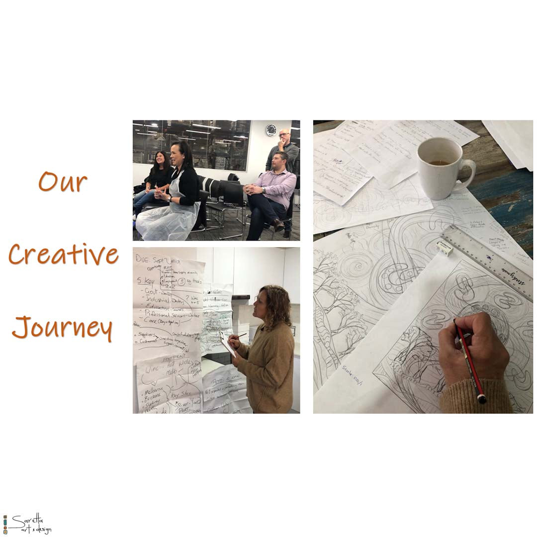 Ngaliinba Yapung – Shared Journey for Winc Australia - Saretta Art & Design