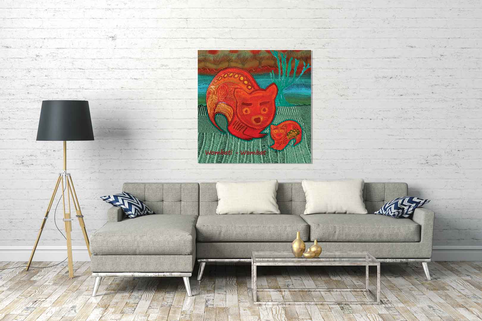 Canvas Print - Totem Wombati Wombat - Saretta Art & Design