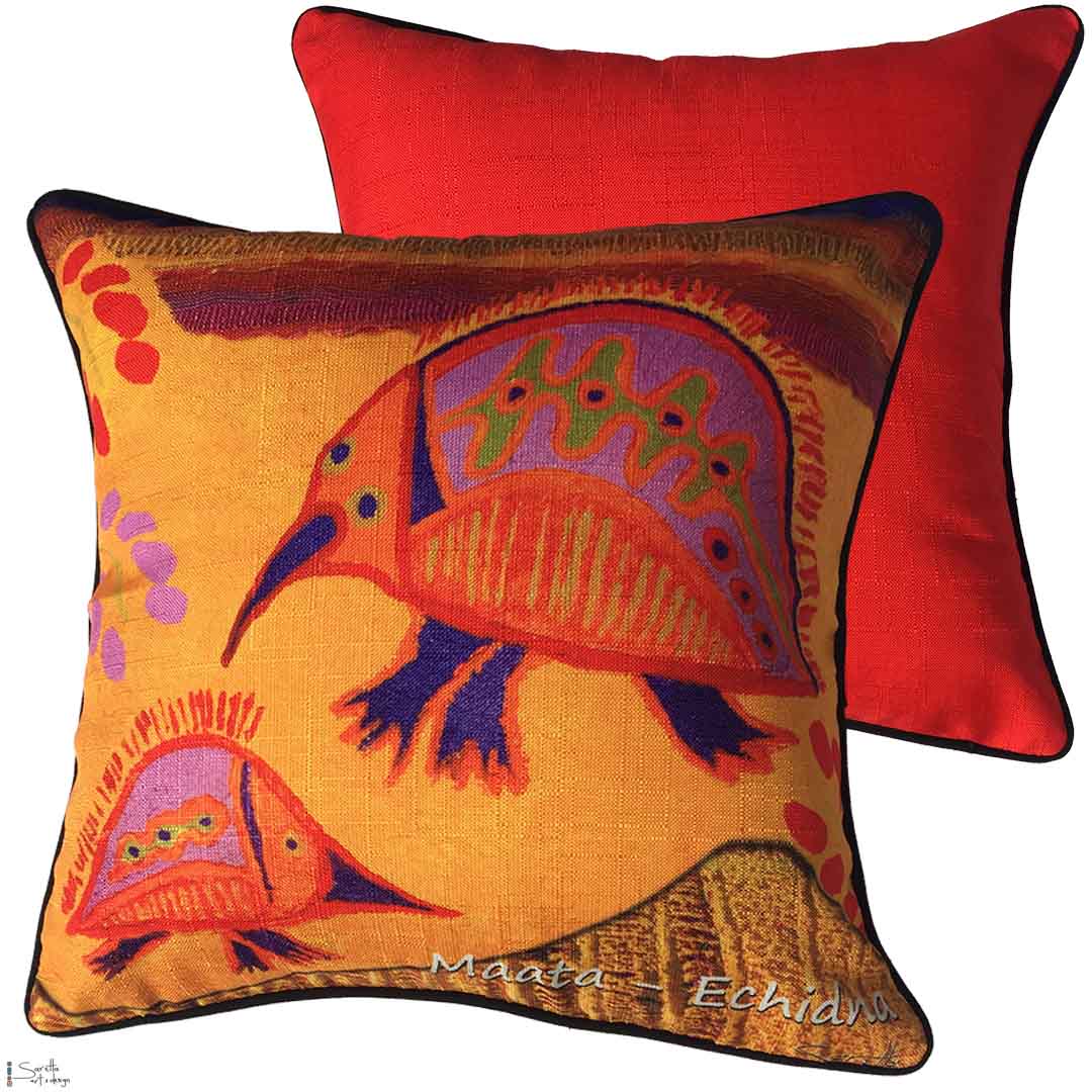 Cushion Cover - Totem Maata Echidna - Saretta Art & Design