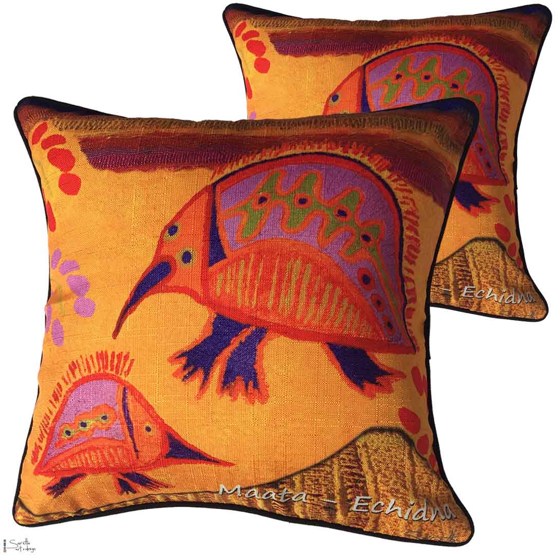 Cushion Cover - Totem Maata Echidna - Saretta Art & Design