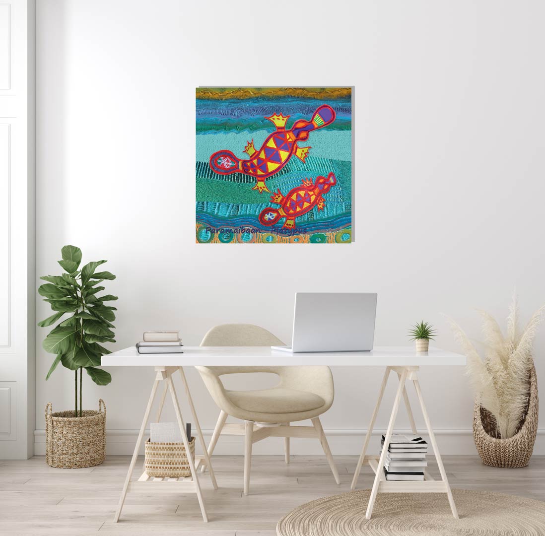 Canvas Print - Totem Paramaibaan Platypus - Saretta Art & Design