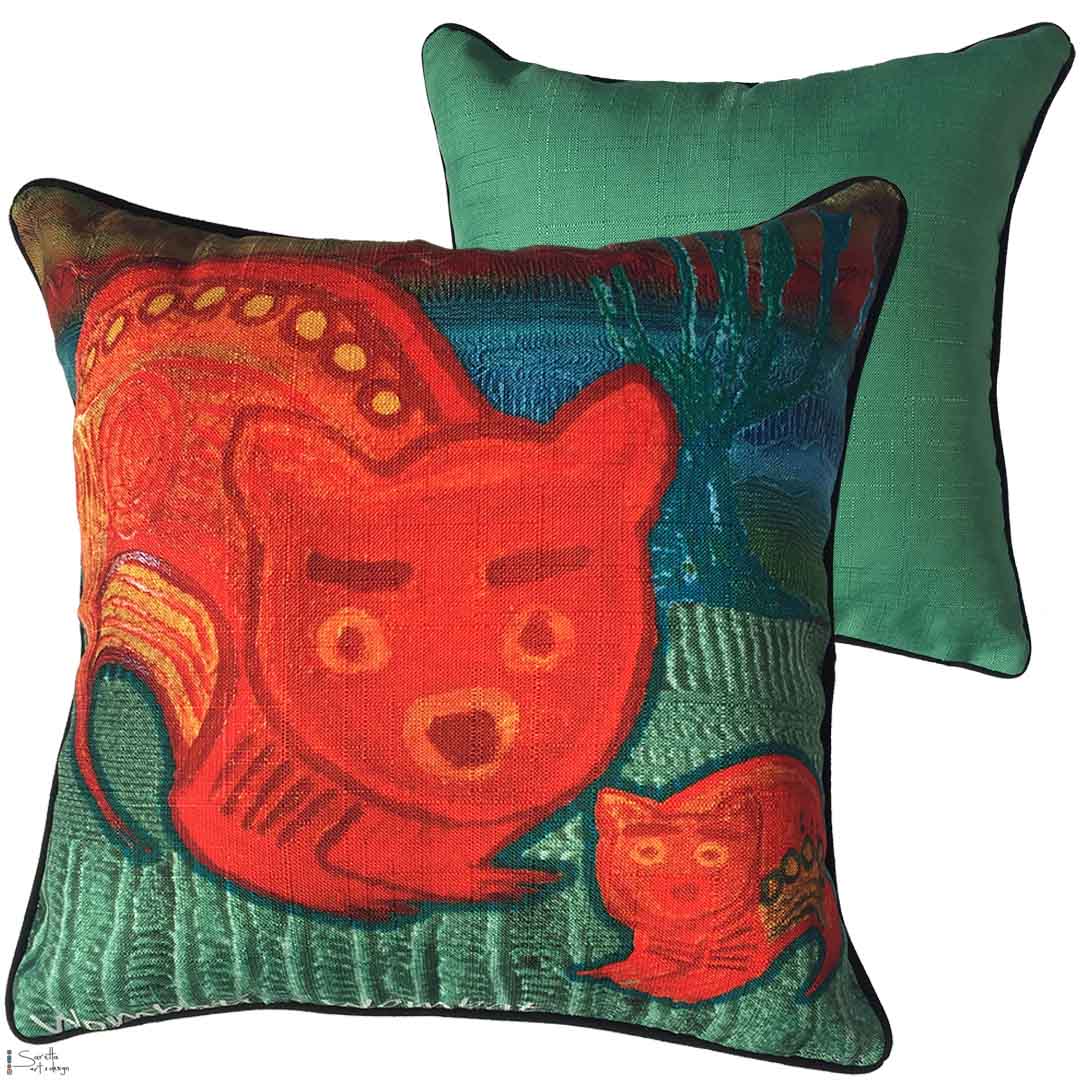 Cushion Cover - Totem Wombati Wombat - Saretta Art & Design